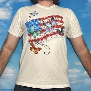 Vintage y2k butterfly usa t shirt